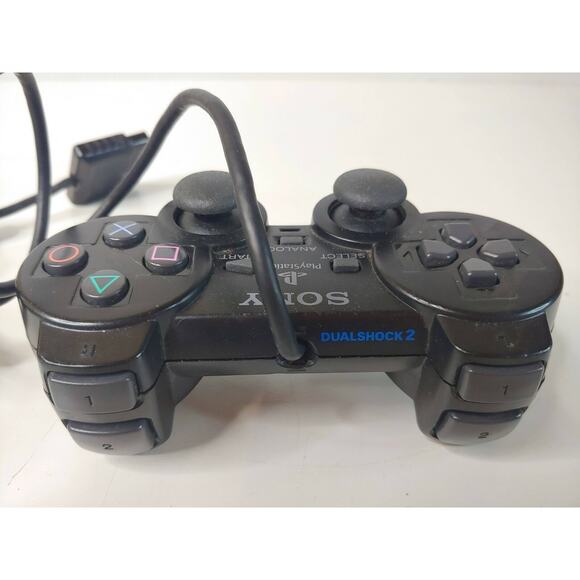 Sony Playstation Analog Controller SCPH-10010 PS2 Dualshock 2 Black - Picture 9 of 10